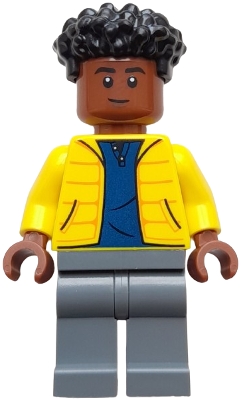 Darius Bowman - Yellow Jacket over Dark Blue Shirt, Dark Bluish Gray Legs