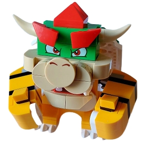 Bowser - Tan Tile, Round 1 x 2 Half On Nose