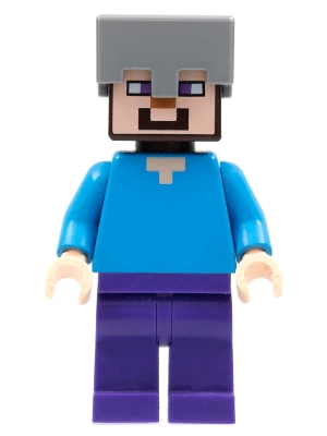 Steve (Light Nougat) - Dark Purple Legs, Flat Silver Helmet