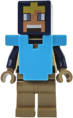 Hero - Tan Torso, Dark Tan Legs, Medium Azure Armor