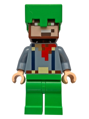 Hero - Sand Blue Torso, Bright Green Legs and Helmet