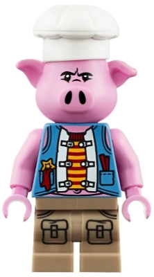 Pigsy - Medium Blue Vest, Dark Tan Medium Legs with Pockets