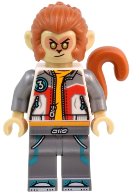 Monkey King - White Jacket, Flat Silver Legs