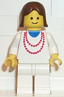 Necklace Red - White Legs, Brown Female Hair