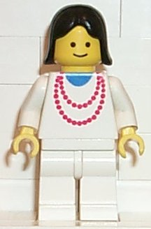 Necklace Red - White Legs, Black Female Hair