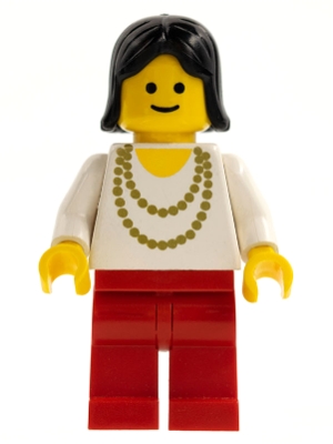Necklace Gold - Red Legs, Black Female Hair