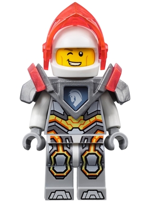 Lance Richmond - Trans-Neon Orange Visor, Flat Silver Armor