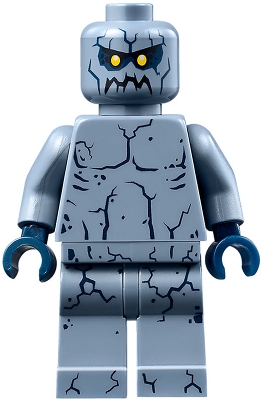 Stone Stomper - Small Dark Blue Cracks on Chest and Legs, Closed Mouth