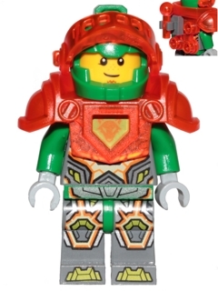 Aaron Fox - Trans-Neon Orange Visor and Armor, Clip and Bar with Tow Ball on Back