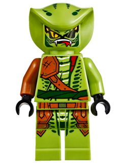 Lasha - Rebooted, Serpentine Snake Scout, Lime with Dark Orange Armor Coverings