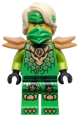 Lloyd - Dragons Rising, Tunic with Dragon Head, Hair, Wide Pearl Gold Shoulder Armor