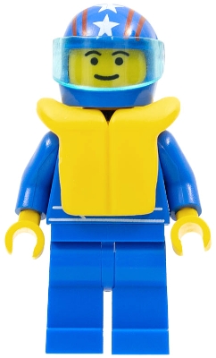 Octan - Blue Oil, Blue Legs, Life Jacket, Blue Helmet 4 Stars & Stripes, Trans-Light Blue Visor