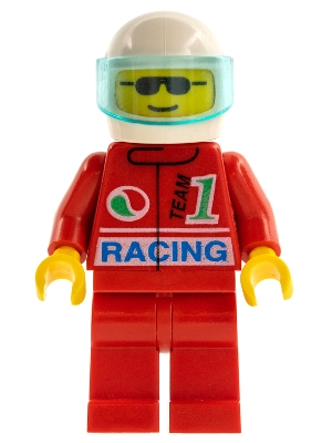 Octan - Racing, Red Legs, White Helmet, Trans-Light Blue Visor