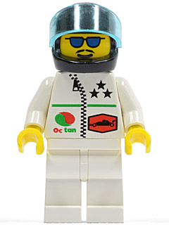 Octan - Stars, White Legs, Black Helmet, Trans-Light Blue Visor