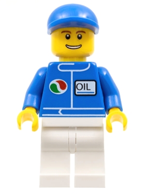 Octan - Blue Oil, White Legs, Blue Short Bill Cap