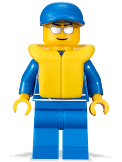 Octan - Blue Oil, Blue Legs, Life Jacket, Blue Short Bill Cap