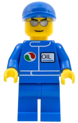 Octan - Blue Oil, Blue Legs, Blue Short Bill Cap, Silver Sunglasses