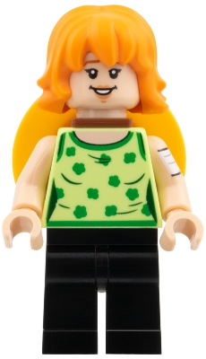 Nami - Yellowish Green Top, Straw Hat on Back