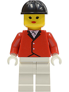 Red Riding Jacket - White Legs, Black Construction Helmet