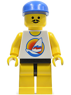 Surfboard on Ocean - Yellow Legs, Blue Cap