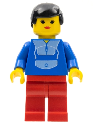 Jogging Suit - Red Legs, Black Male Hair