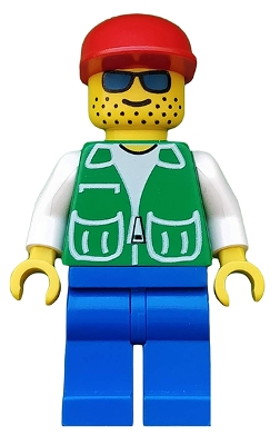 Jacket Green with 2 Large Pockets - Blue Legs, Red Cap
