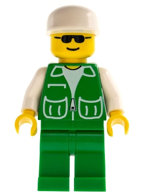Jacket Green with 2 Large Pockets - Green Legs, White Cap