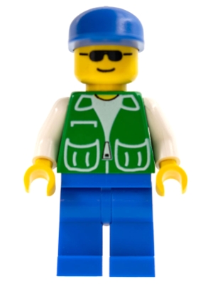 Jacket Green with 2 Large Pockets - Blue Legs, Blue Cap