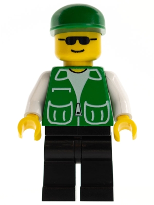 Jacket Green with 2 Large Pockets - Black Legs, Green Cap