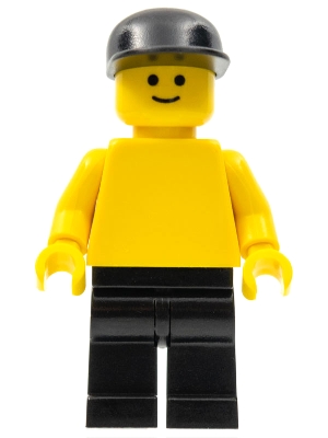 Plain Yellow Torso with Yellow Arms, Black Legs, Black Cap