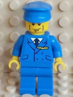 Plain Blue Torso with Blue Arms, Blue Legs, Blue Hat with Pilot Torso Sticker