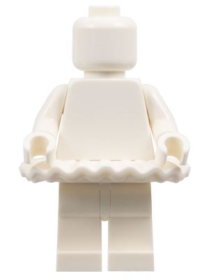 Plain Ballerina, White Torso, White Legs, White Head, White Tutu (Monochrome)