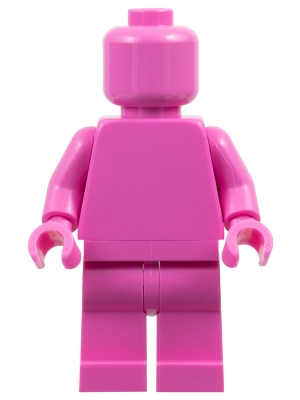 Plain Dark Pink Torso, Dark Pink Legs, Dark Pink Head (Monochrome)