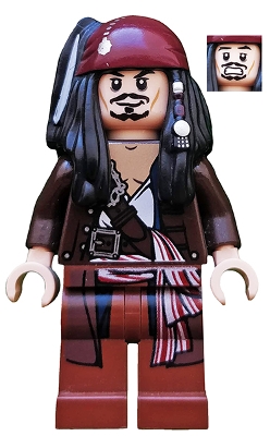 Captain Jack Sparrow - Dark Brown Jacket, Bandana