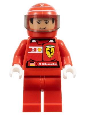 F1 Ferrari - M. Schumacher with Helmet - with Torso Stickers