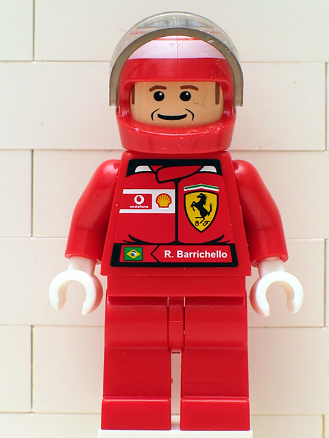 F1 Ferrari - R. Barrichello with Helmet Printed - with Torso Stickers