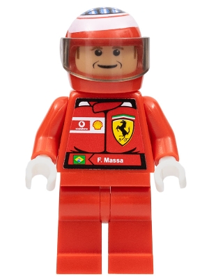 F1 Ferrari - F. Massa with Helmet Printed - with Torso Stickers