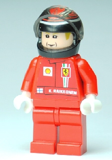 F1 Ferrari - K. Raikkonen with Helmet Black Printed - with Torso Stickers