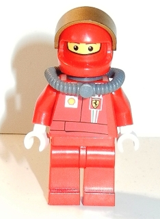 F1 Ferrari Pit Crew Member with Scuba Tank - with Torso Stickers on Front and Back