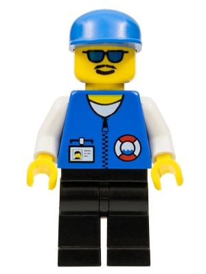 Coast Guard City Center - White Collar & Arms, Black Legs, Blue Cap, Sunglasses