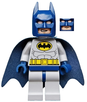 Batman - Light Bluish Gray Suit with Yellow Belt and Crest, Dark Blue Mask and Cape (Type 2 Cowl)