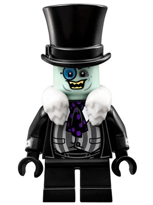 The Penguin - White Fur Collar, Black Suit, Smile