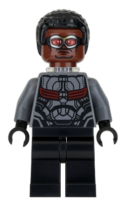 Falcon - Dark Bluish Gray and Black Suit, Plain Legs