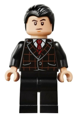 Bruce Wayne - Black Suit with Dark Red Tie