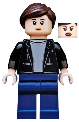 Maria Hill - Black Jacket, Light Bluish Gray Shirt, Dark Blue Legs