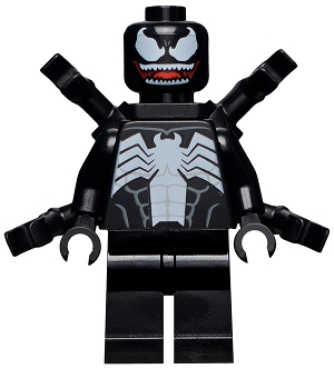 Venom - White Teeth Parted, 4 Back Appendages Small with Clips