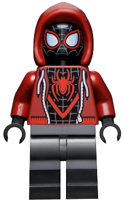 Spider-Man (Miles Morales) - Dark Red Hood, Black Lower Legs
