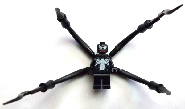 Venom - White Teeth Parted, 4 Back Appendages Large