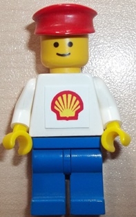 Shell - Classic - Blue Legs, Red Hat (Torso with Squared Sticker)