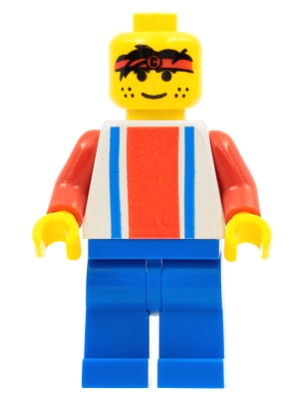 Soccer Player - Red, White, and Blue Team with Number 3 on Back